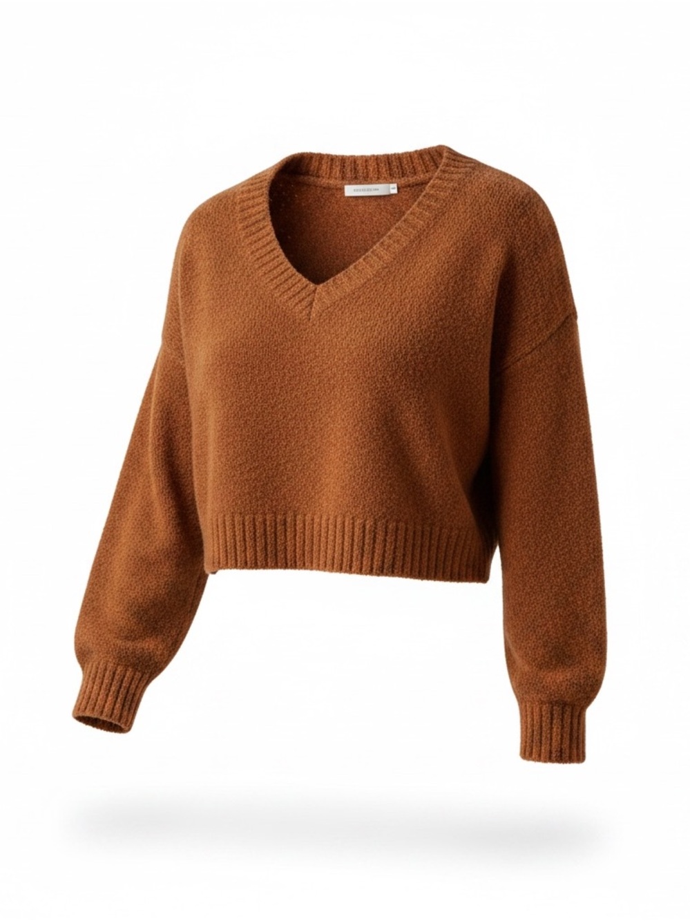 Stars Above Cropped Chenille V-Neck Sweater 🤎